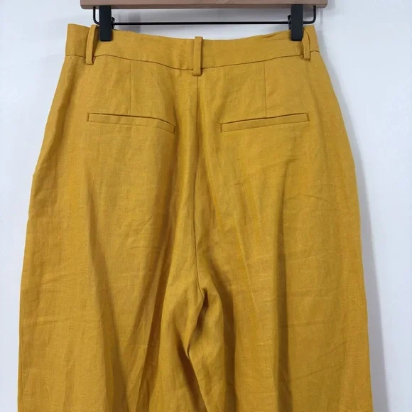 ZARA Women’s Yellow Linen Blazer Pant Set - Picture 12 of 16